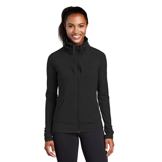 Sport-Tek-Sport-Tek® Women's Sport-Wick® Stretch Full-Zip Jacket. LST852-MedTech-1