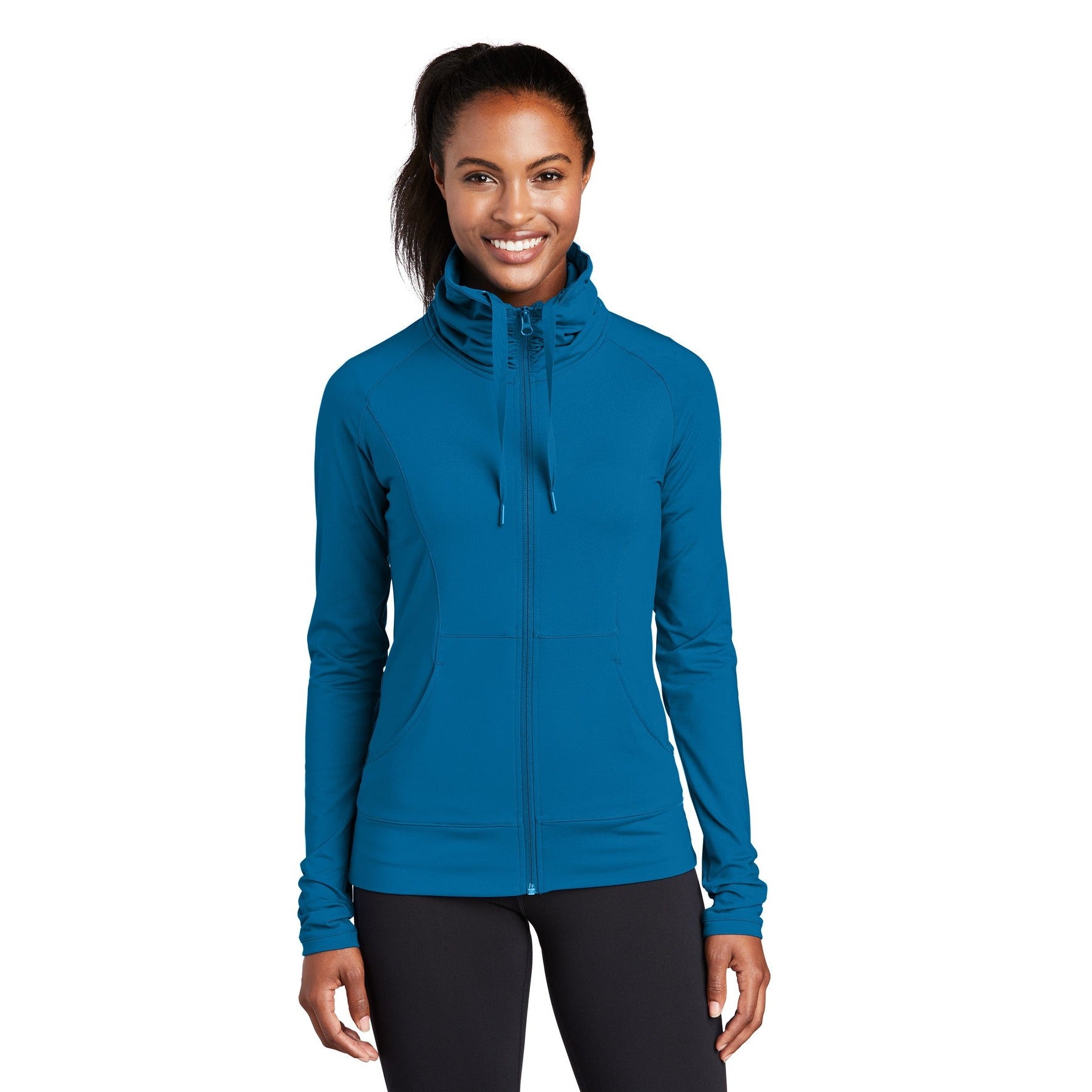 Sport-Tek-Sport-Tek® Women's Sport-Wick® Stretch Full-Zip Jacket. LST852-MedTech-3