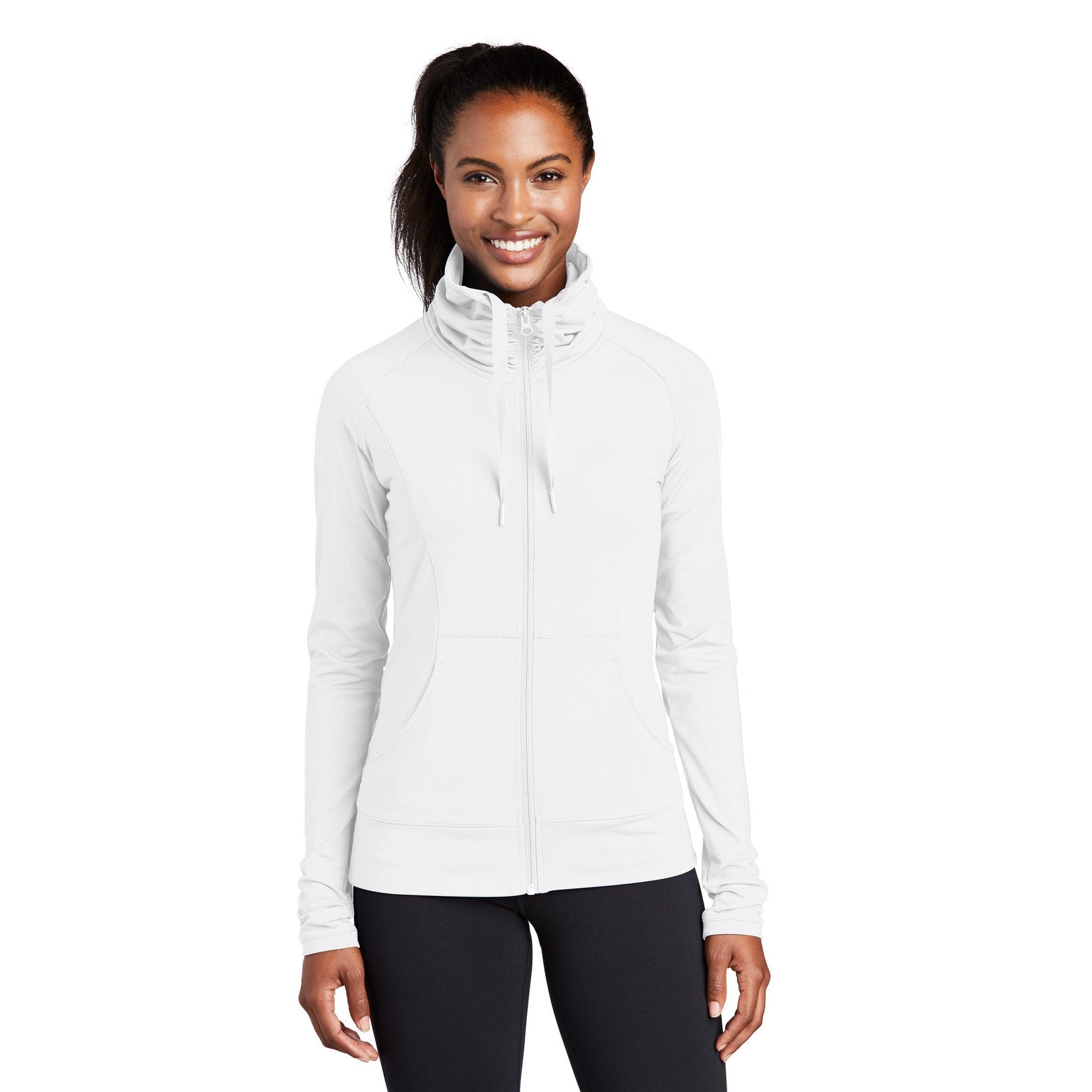 Sport-Tek-Sport-Tek® Women's Sport-Wick® Stretch Full-Zip Jacket. LST852-MedTech-5