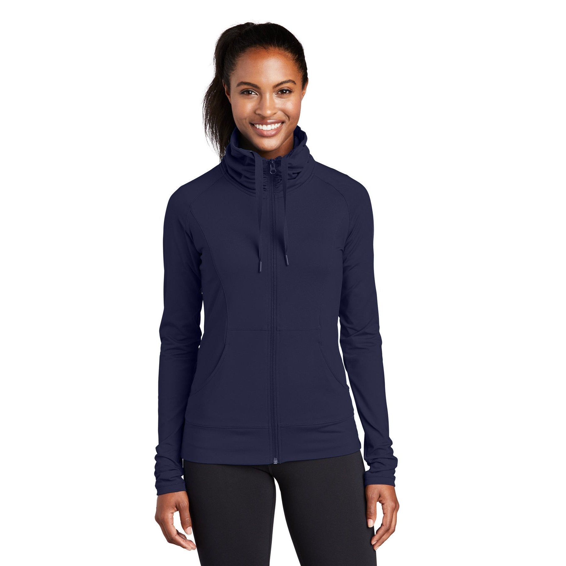 Sport-Tek-Sport-Tek® Women's Sport-Wick® Stretch Full-Zip Jacket. LST852-MedTech-4