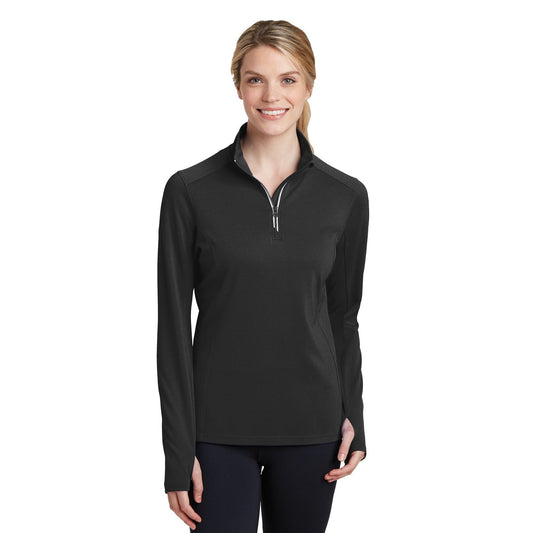 Sport-Tek-Sport-Tek® Women's Sport-Wick® Textured 1/4-Zip Pullover. LST860-MedTech-1