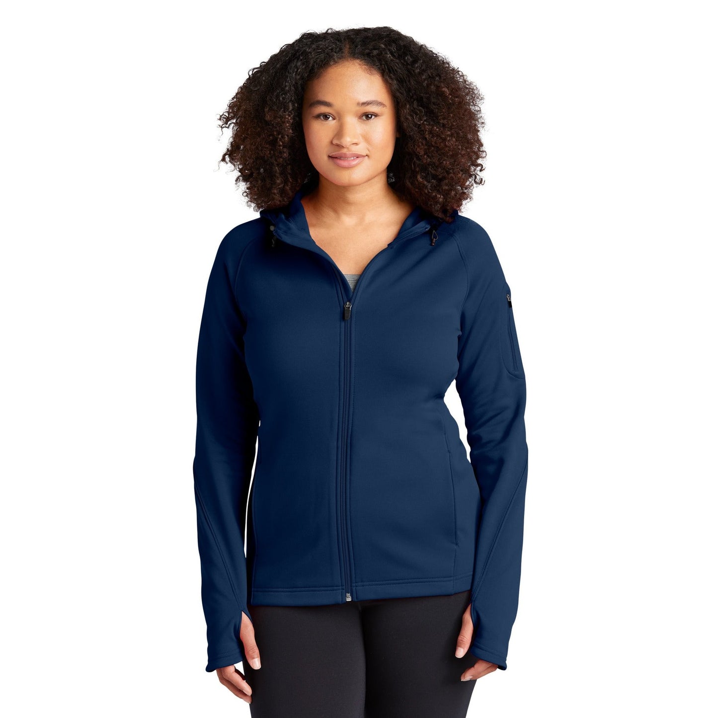 Sport-Tek-Sport-Tek® Women's Tech Fleece Full-Zip Hooded Jacket. L248-MedTech-4