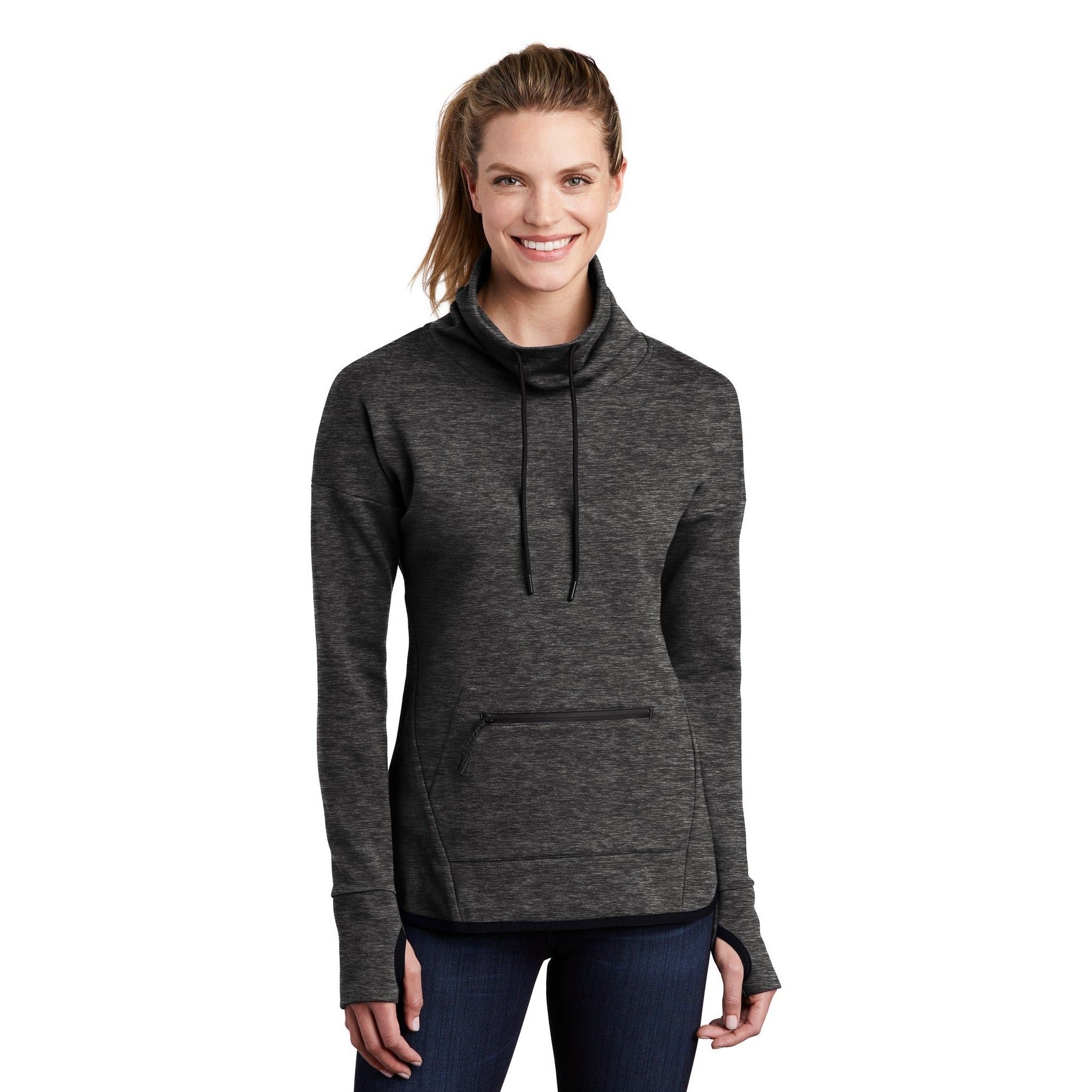 Sport-Tek-Sport-Tek® Women's Triumph Cowl Neck Pullover LST280-MedTech-3