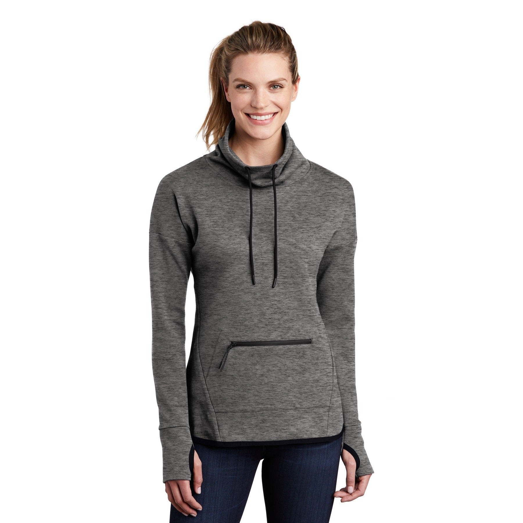 Sport-Tek-Sport-Tek® Women's Triumph Cowl Neck Pullover LST280-MedTech-4