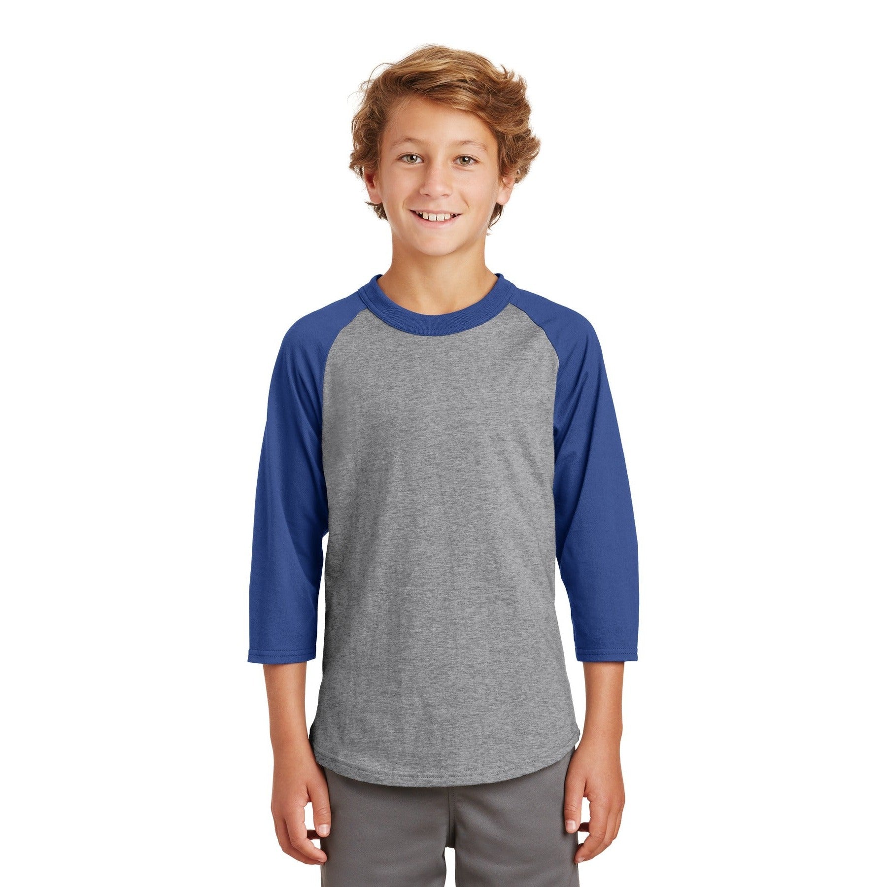 Sport-Tek-Sport-Tek® Youth Colorblock Raglan Jersey. YT200-MedTech-4