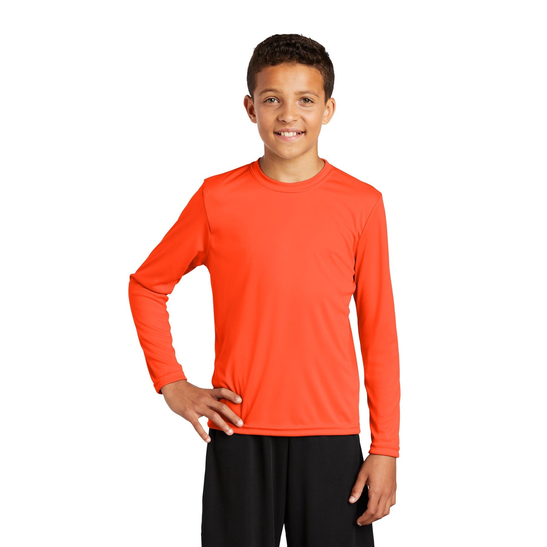 Sport-Tek-Sport-Tek® Youth Long Sleeve PosiCharge® Competitor™ Tee. YST350LS-MedTech-15