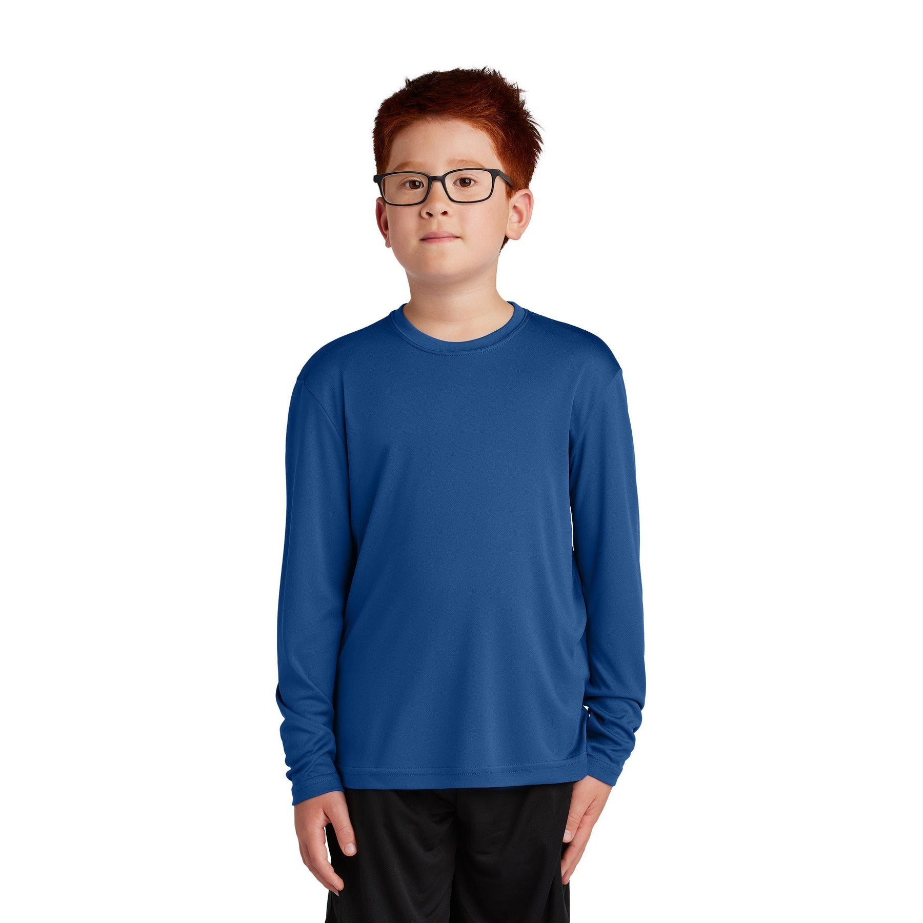 Sport-Tek-Sport-Tek® Youth Long Sleeve PosiCharge® Competitor™ Tee. YST350LS-MedTech-19