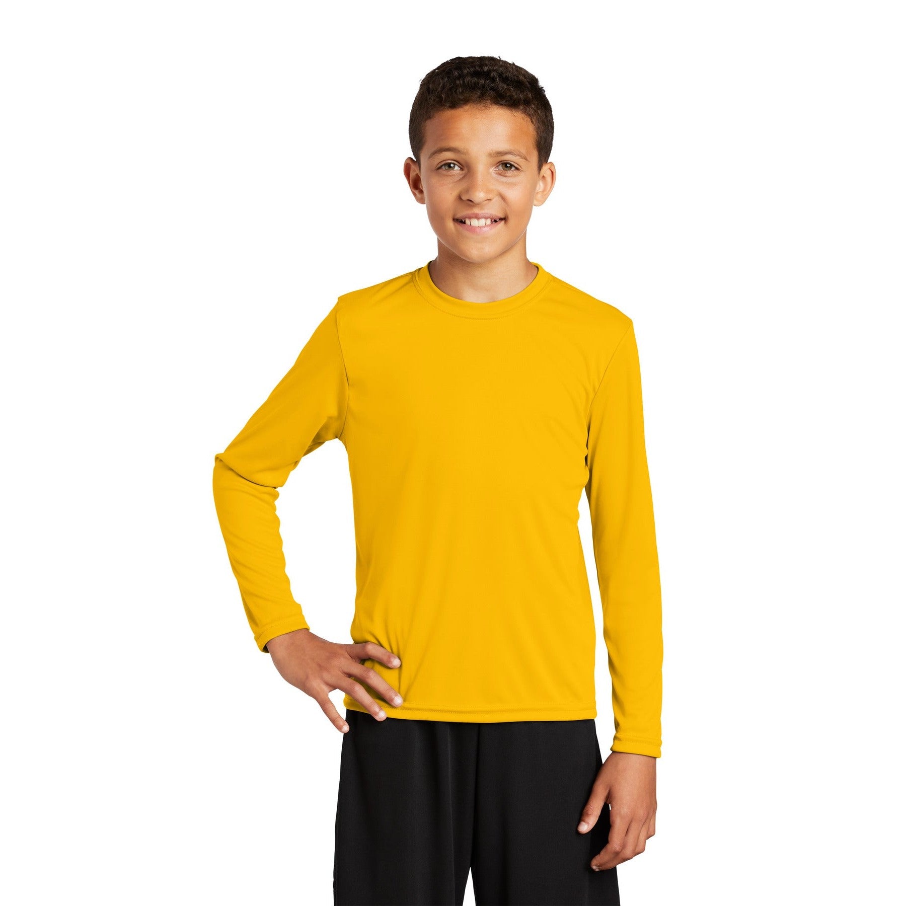 Sport-Tek-Sport-Tek® Youth Long Sleeve PosiCharge® Competitor™ Tee. YST350LS-MedTech-7