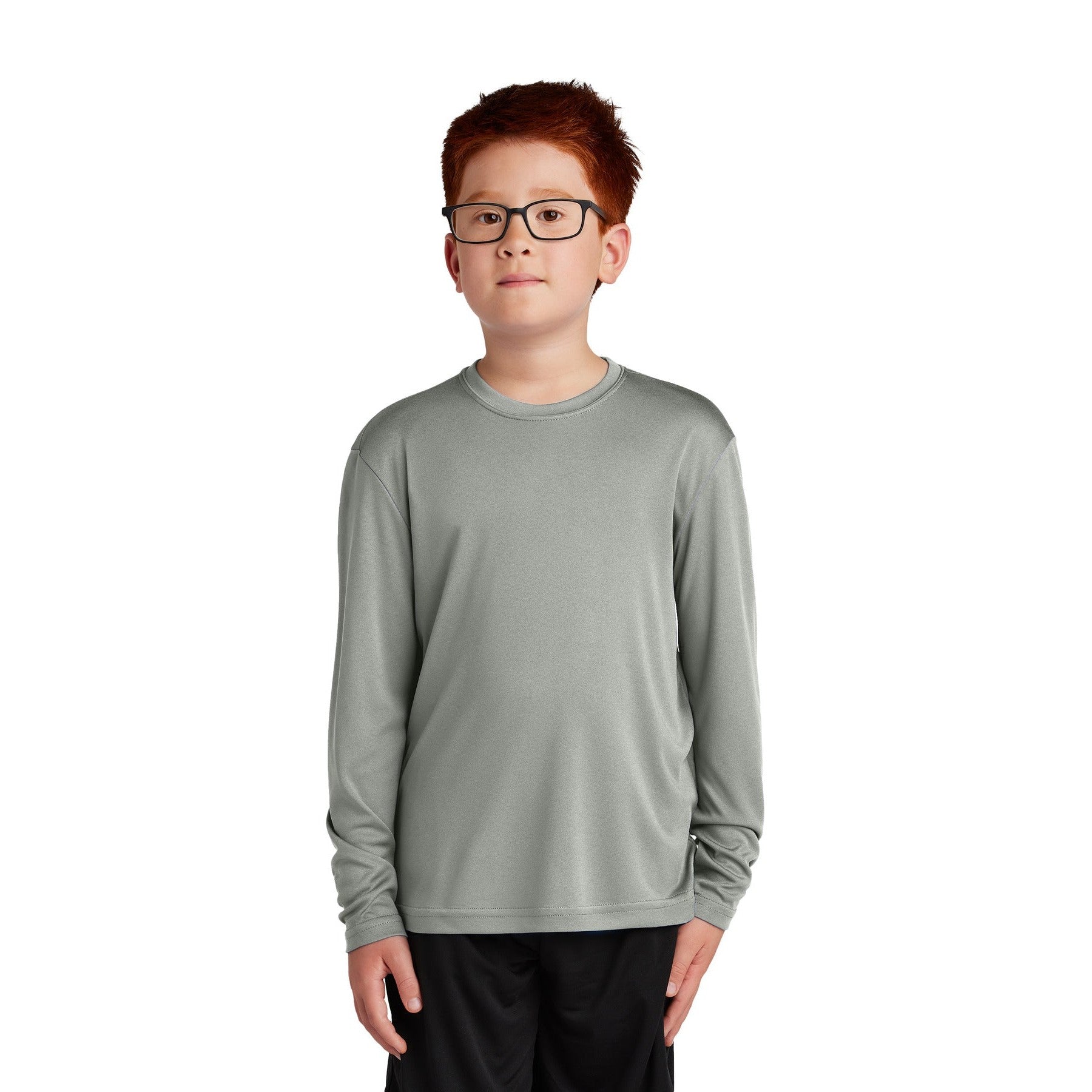 Sport-Tek-Sport-Tek® Youth Long Sleeve PosiCharge® Competitor™ Tee. YST350LS-MedTech-8