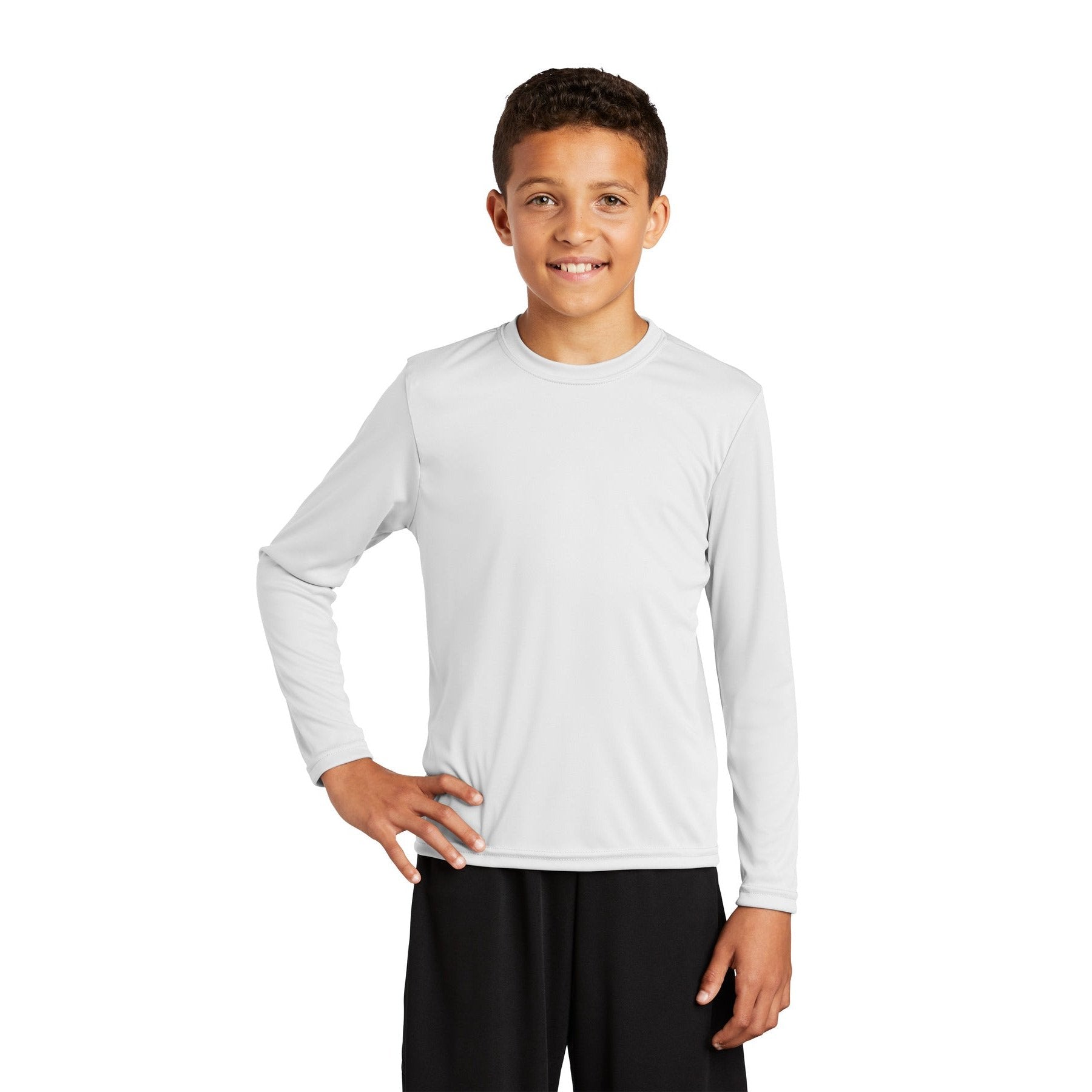 Sport-Tek-Sport-Tek® Youth Long Sleeve PosiCharge® Competitor™ Tee. YST350LS-MedTech-24