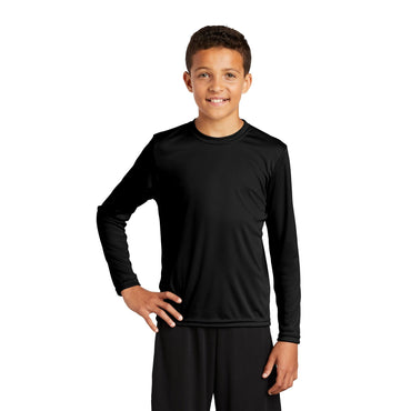 Sport-Tek-Sport-Tek® Youth Long Sleeve PosiCharge® Competitor™ Tee. YST350LS-MedTech-2