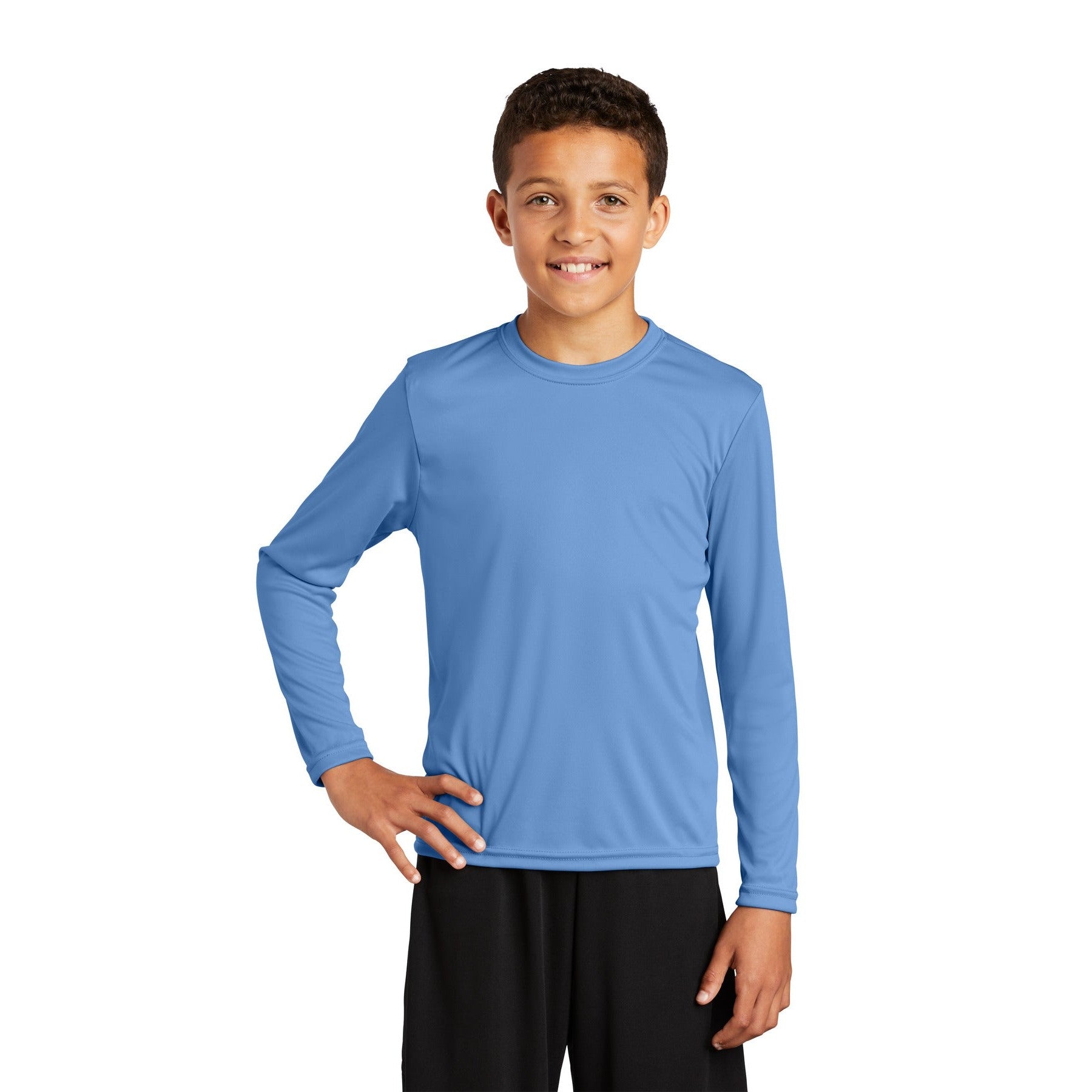 Sport-Tek-Sport-Tek® Youth Long Sleeve PosiCharge® Competitor™ Tee. YST350LS-MedTech-3