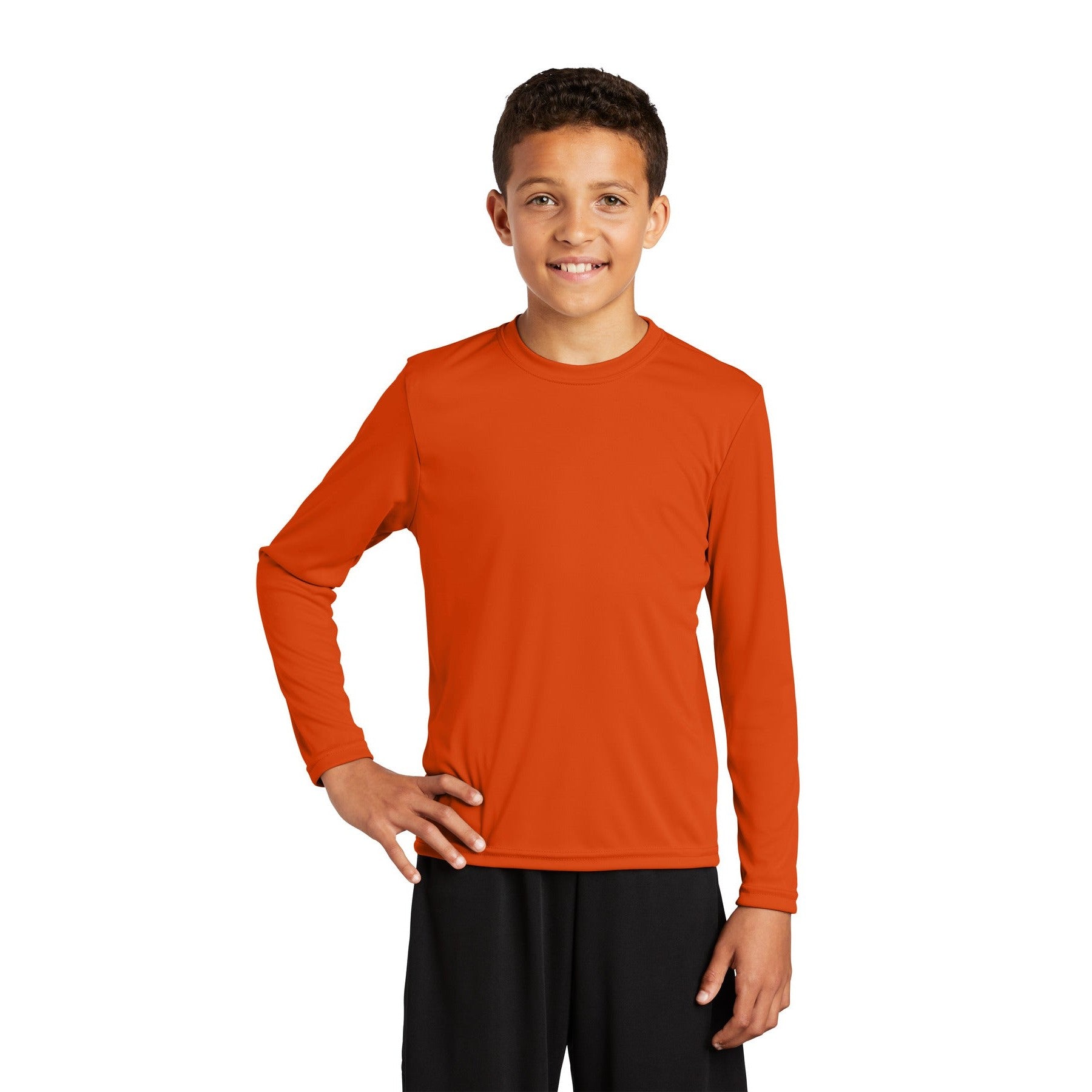 Sport-Tek-Sport-Tek® Youth Long Sleeve PosiCharge® Competitor™ Tee. YST350LS-MedTech-4