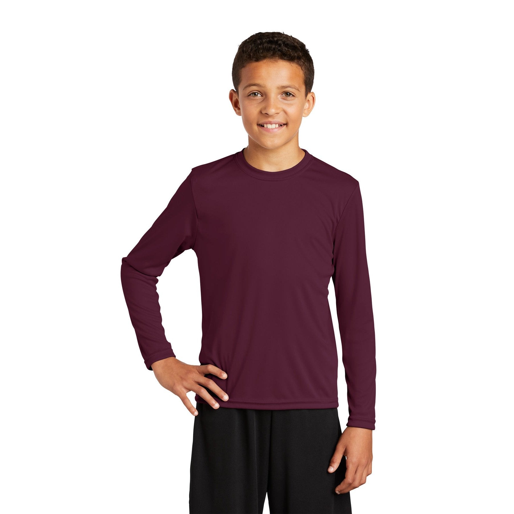 Sport-Tek-Sport-Tek® Youth Long Sleeve PosiCharge® Competitor™ Tee. YST350LS-MedTech-14