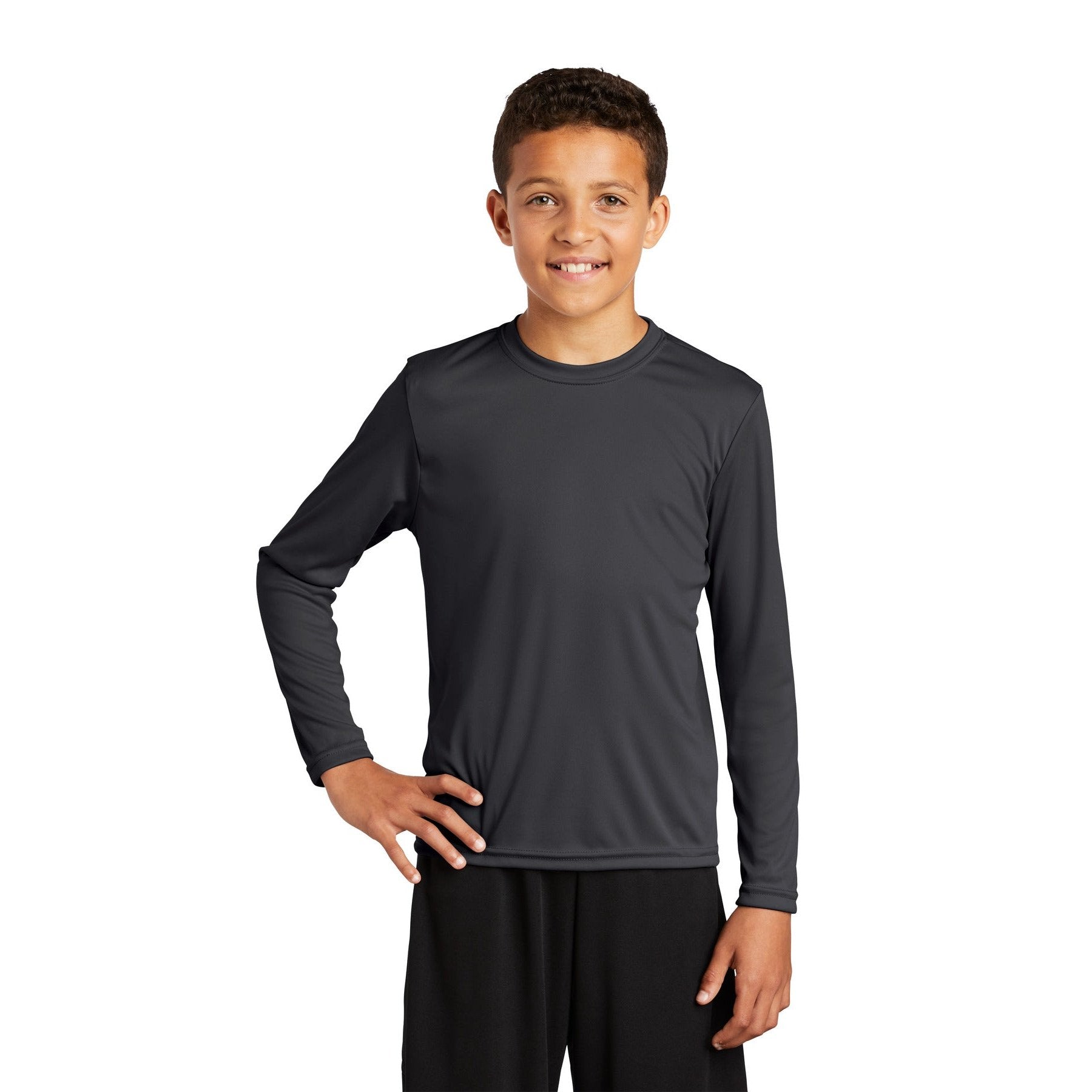 Sport-Tek-Sport-Tek® Youth Long Sleeve PosiCharge® Competitor™ Tee. YST350LS-MedTech-11