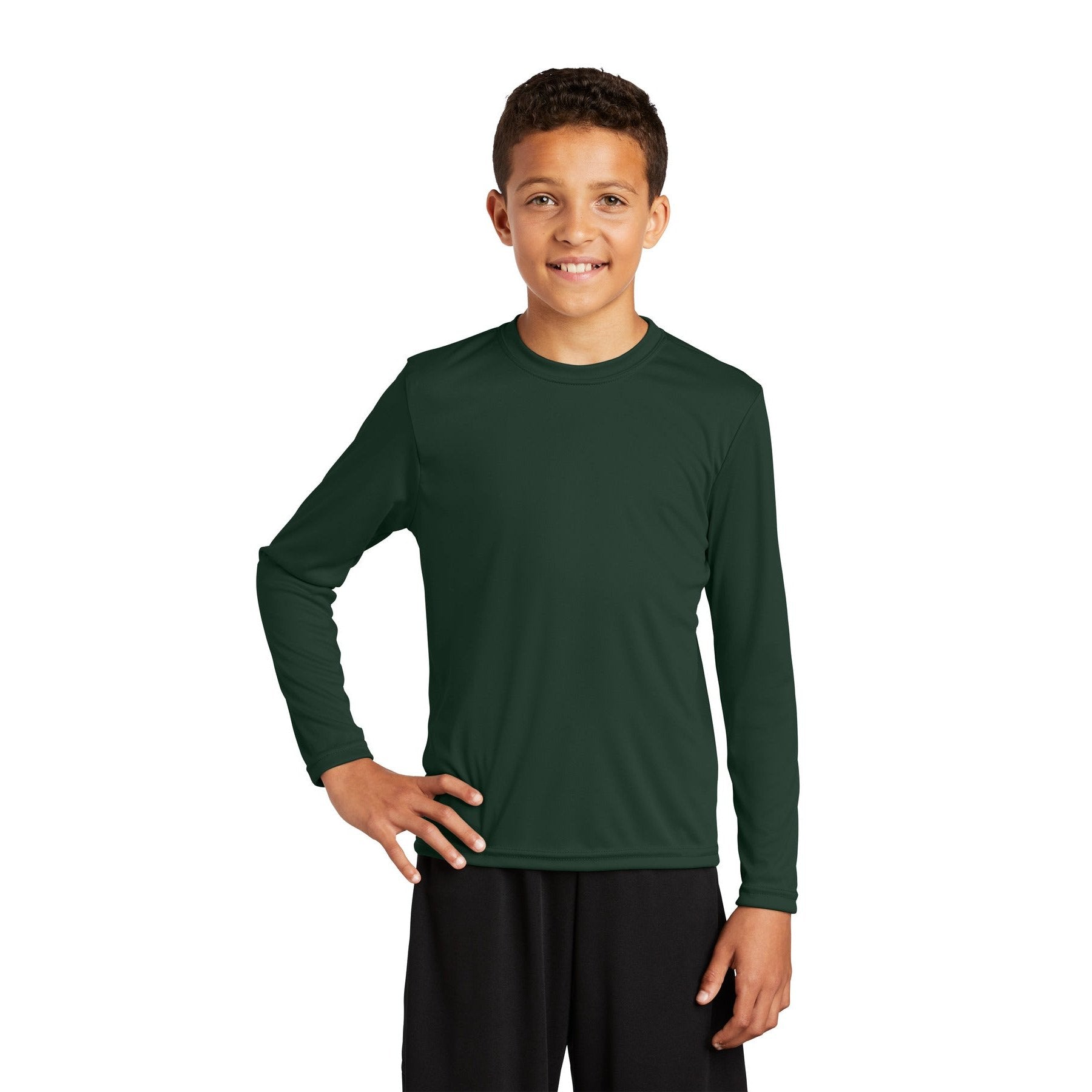 Sport-Tek-Sport-Tek® Youth Long Sleeve PosiCharge® Competitor™ Tee. YST350LS-MedTech-6