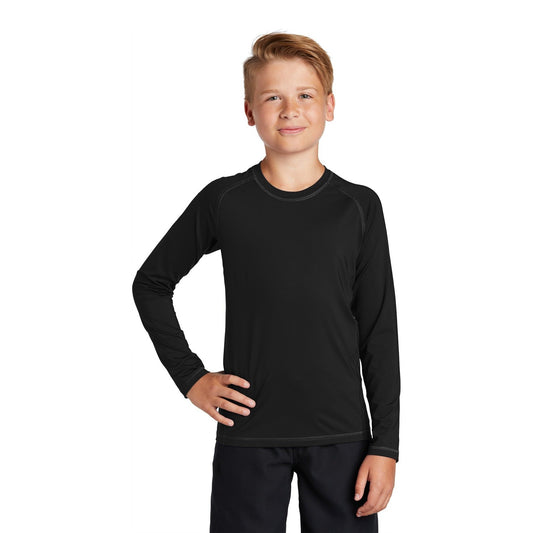 Sport-Tek-Sport-Tek ® Youth Long Sleeve Rashguard Tee. YST470LS-MedTech-1