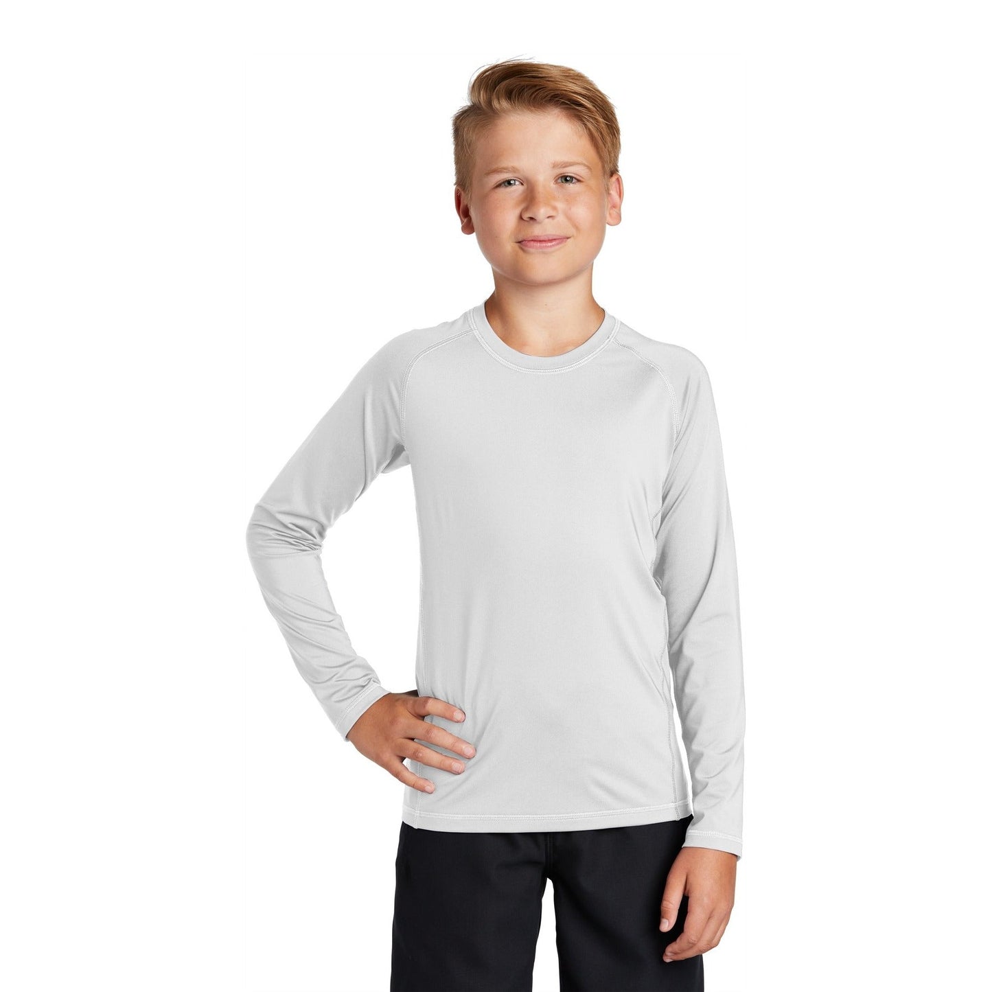 Sport-Tek-Sport-Tek ® Youth Long Sleeve Rashguard Tee. YST470LS-MedTech-5
