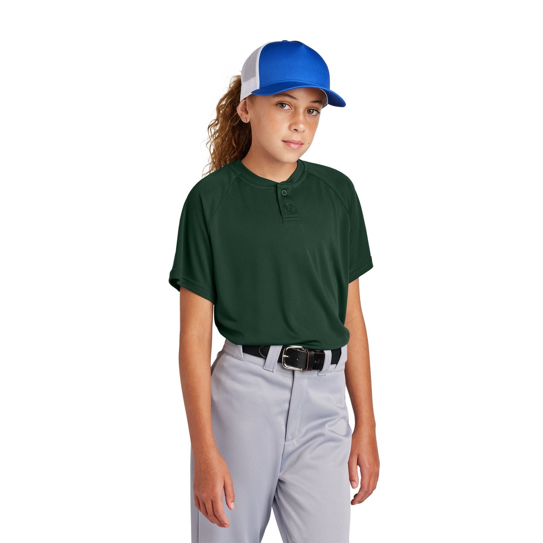 Sport-Tek-Sport-Tek® Youth PosiCharge® Competitor™ 2-Button Henley YST359-MedTech-5