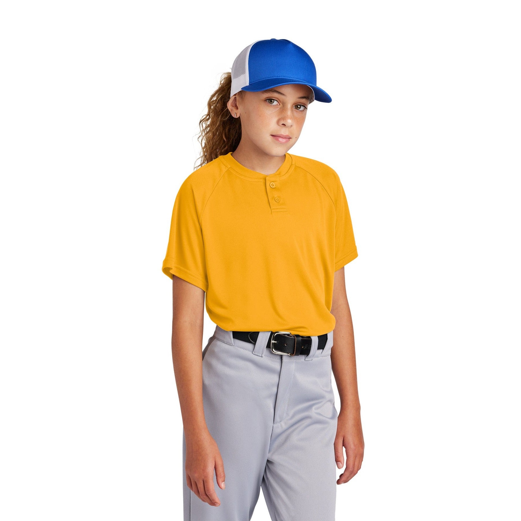 Sport-Tek-Sport-Tek® Youth PosiCharge® Competitor™ 2-Button Henley YST359-MedTech-6