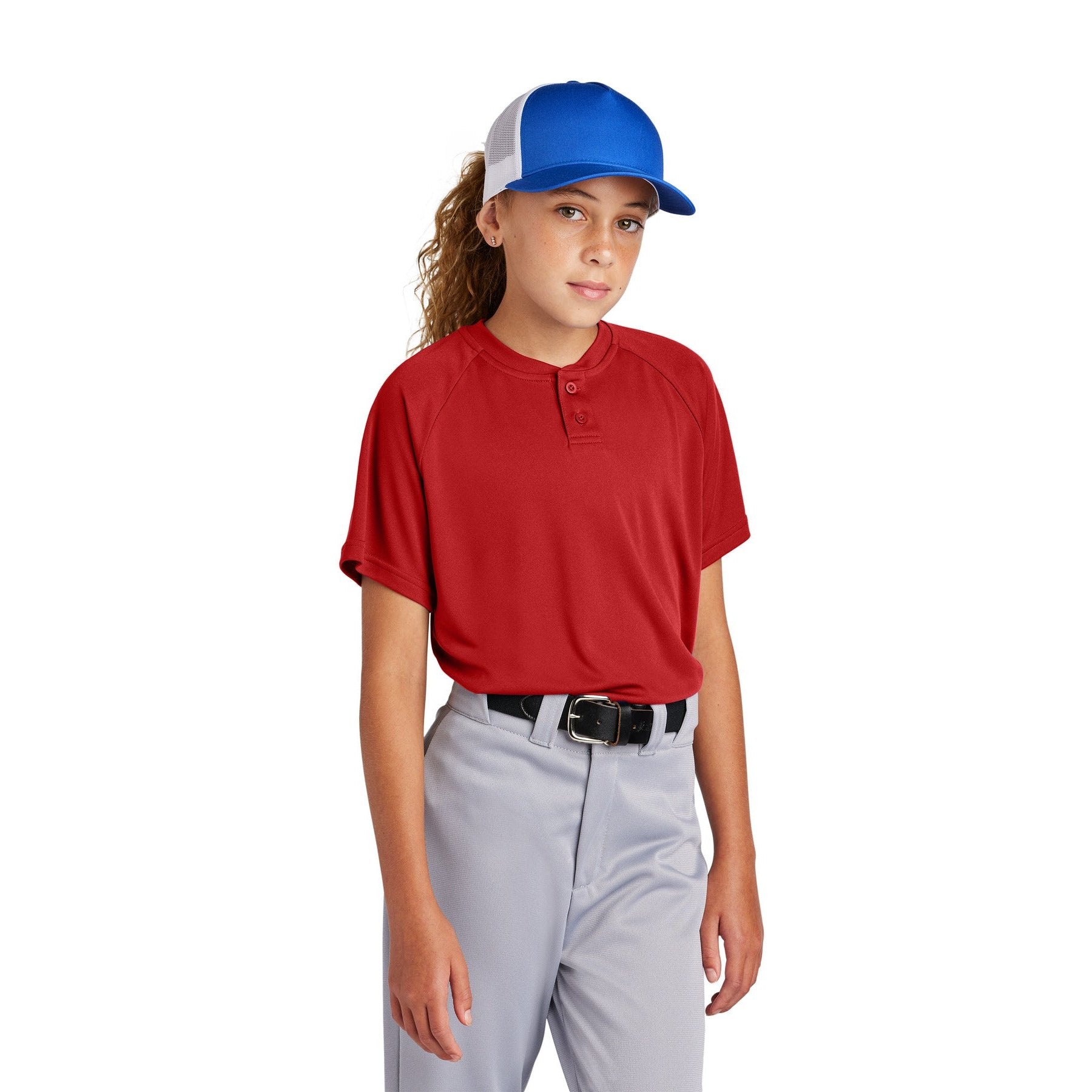 Sport-Tek-Sport-Tek® Youth PosiCharge® Competitor™ 2-Button Henley YST359-MedTech-4