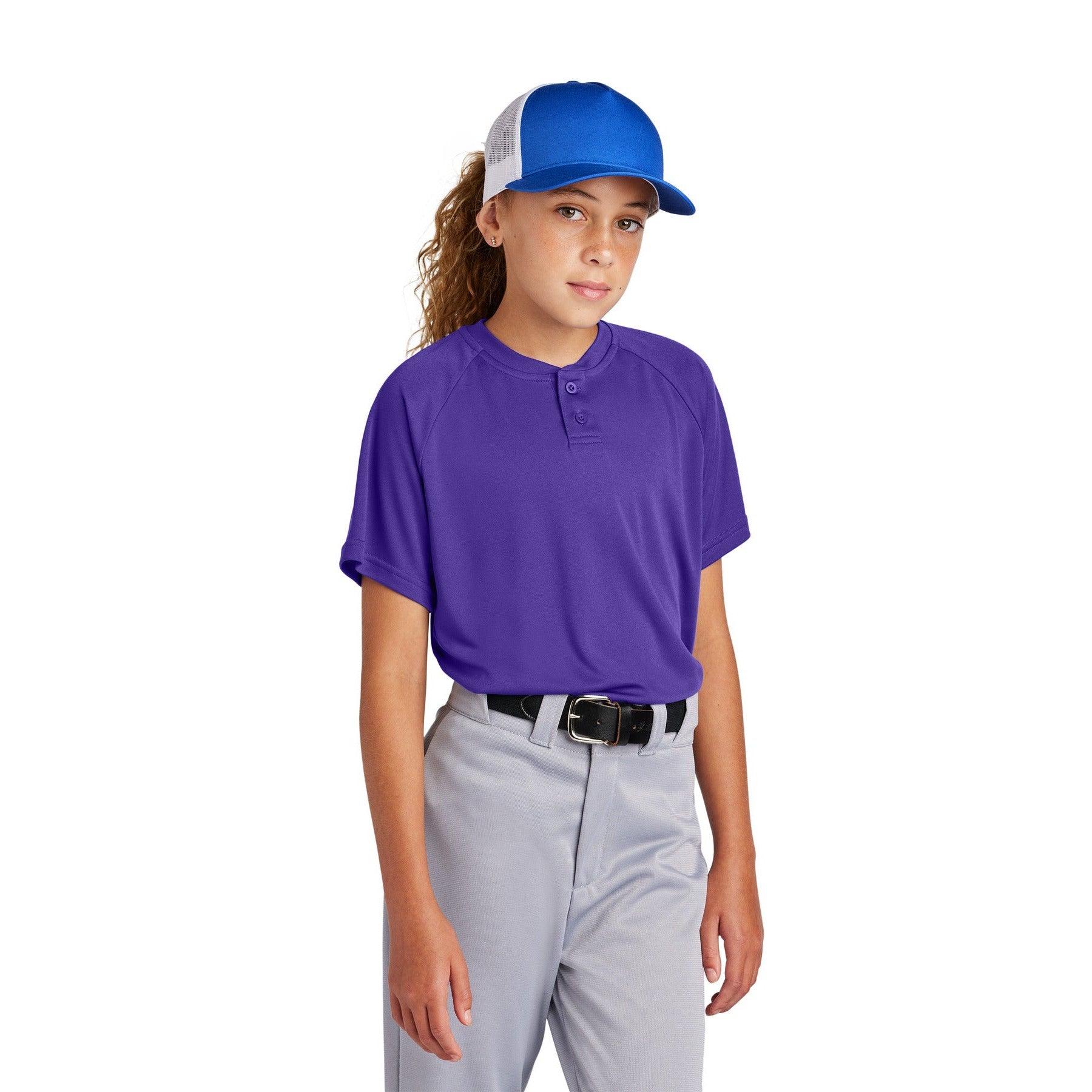 Sport-Tek-Sport-Tek® Youth PosiCharge® Competitor™ 2-Button Henley YST359-MedTech-9