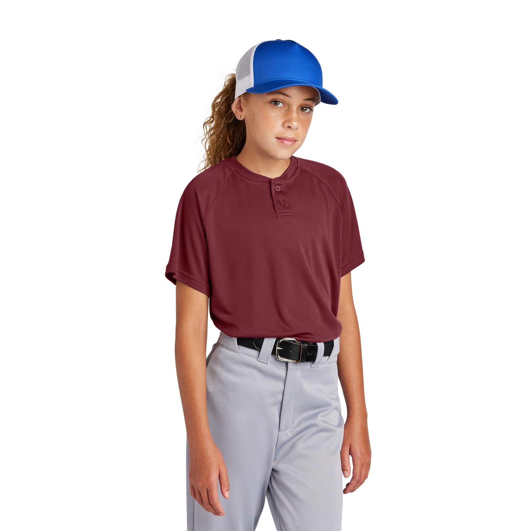 Sport-Tek-Sport-Tek® Youth PosiCharge® Competitor™ 2-Button Henley YST359-MedTech-8