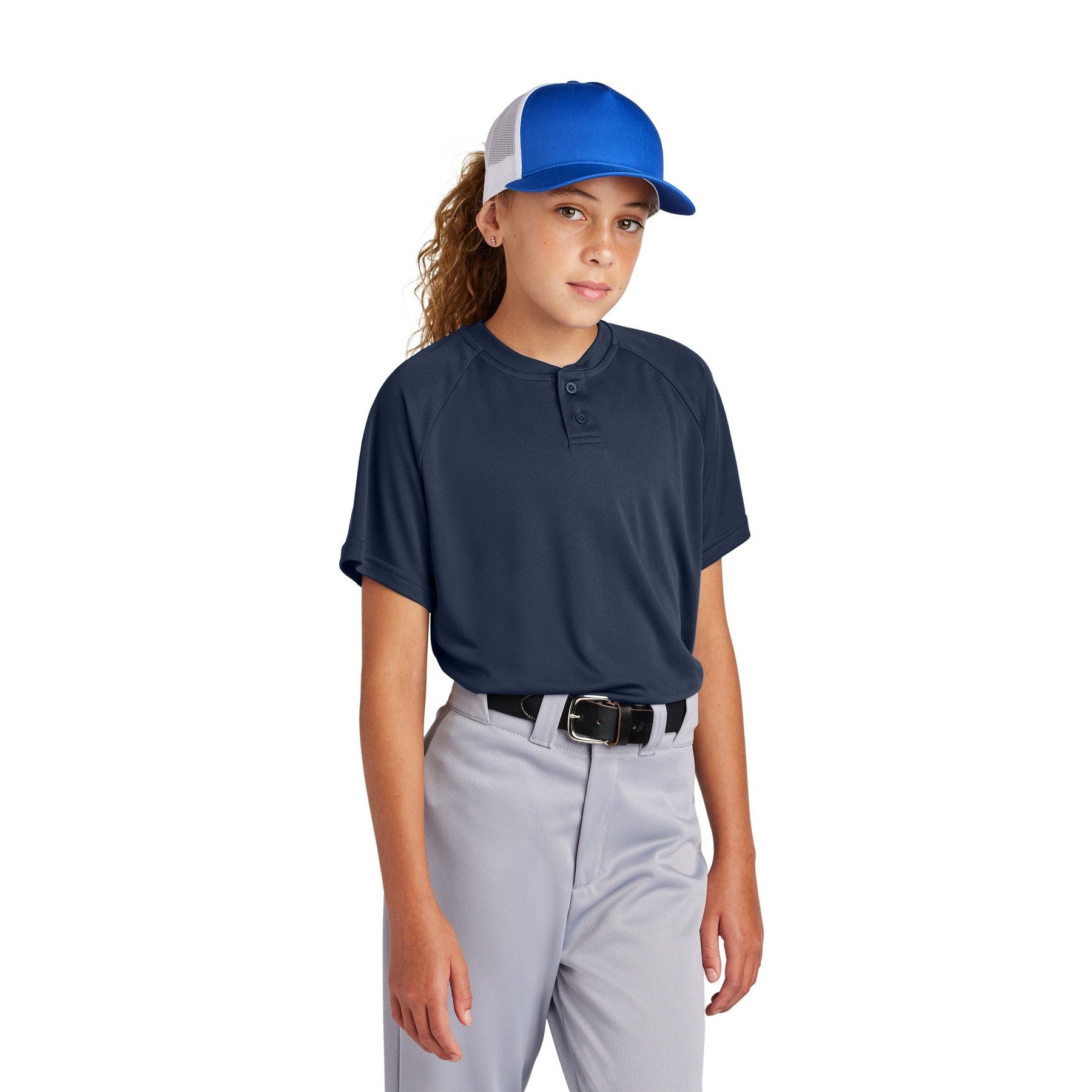 Sport-Tek-Sport-Tek® Youth PosiCharge® Competitor™ 2-Button Henley YST359-MedTech-11