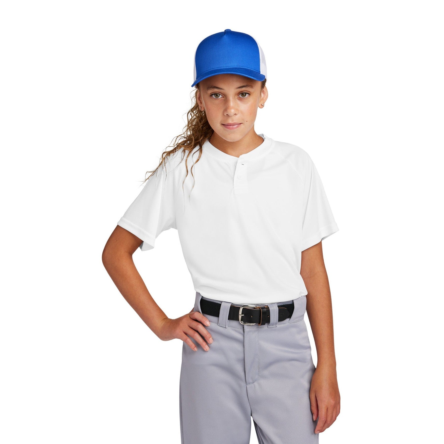Sport-Tek-Sport-Tek® Youth PosiCharge® Competitor™ 2-Button Henley YST359-MedTech-13