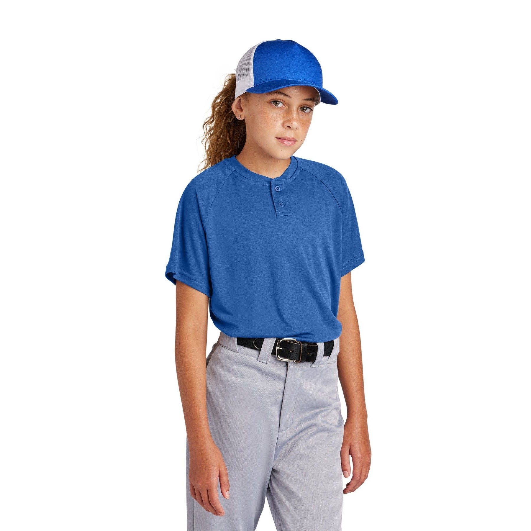 Sport-Tek-Sport-Tek® Youth PosiCharge® Competitor™ 2-Button Henley YST359-MedTech-12