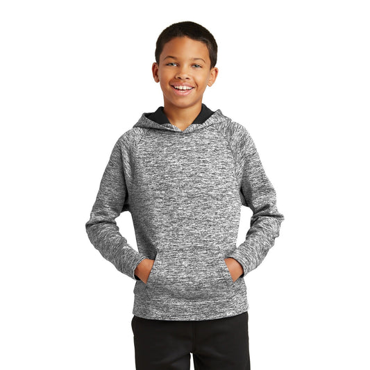 Sport-Tek-Sport-Tek® Youth PosiCharge® Electric Heather Fleece Hooded Pullover. YST225-MedTech-1