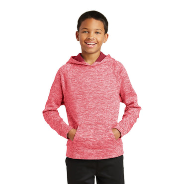 Sport-Tek-Sport-Tek® Youth PosiCharge® Electric Heather Fleece Hooded Pullover. YST225-MedTech-2