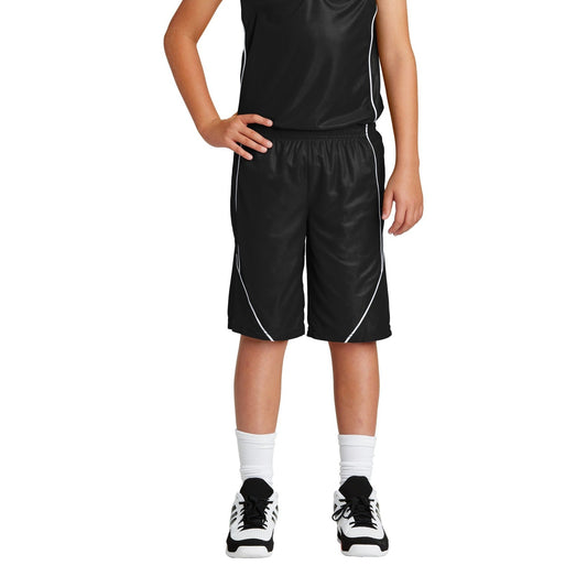Sport-Tek-Sport-Tek® Youth PosiCharge® Mesh Reversible Spliced Short. YT565-MedTech-1