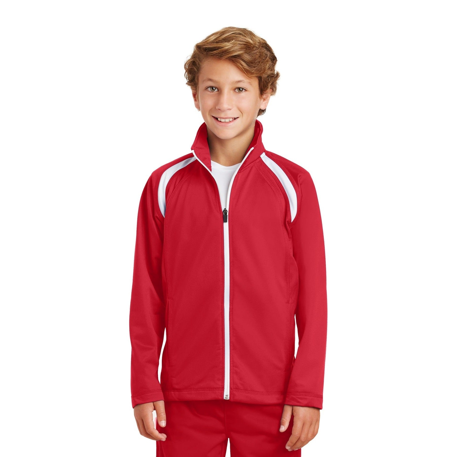 Sport-Tek-Sport-Tek® Youth Tricot Track Jacket. YST90-MedTech-3