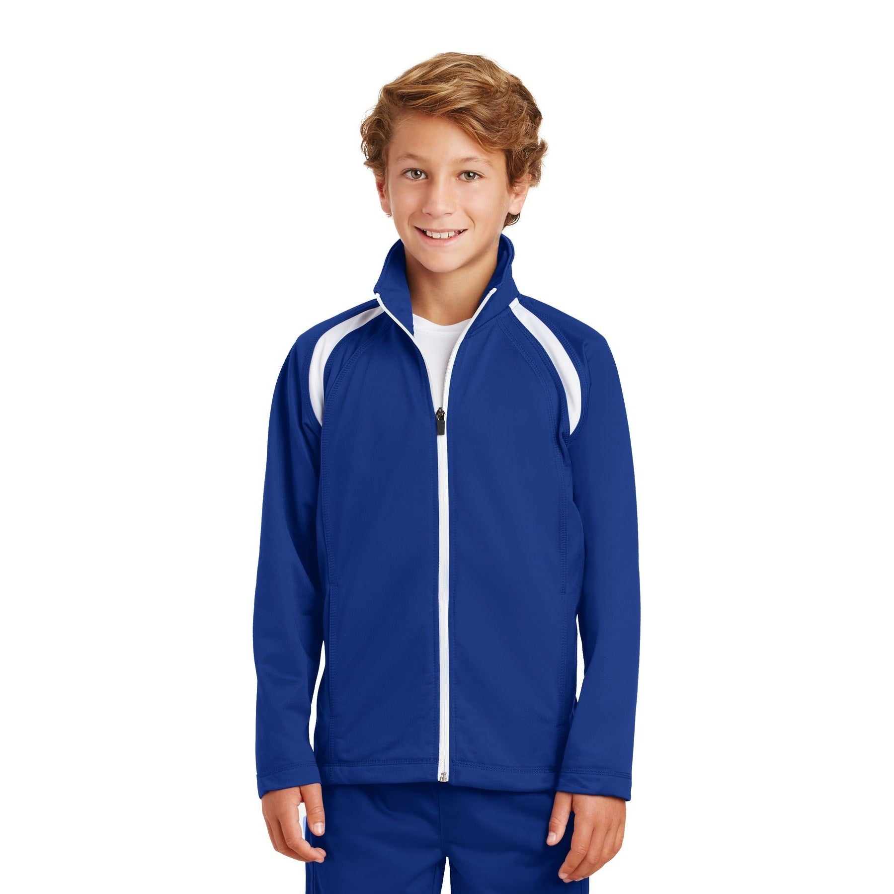 Sport-Tek-Sport-Tek® Youth Tricot Track Jacket. YST90-MedTech-4