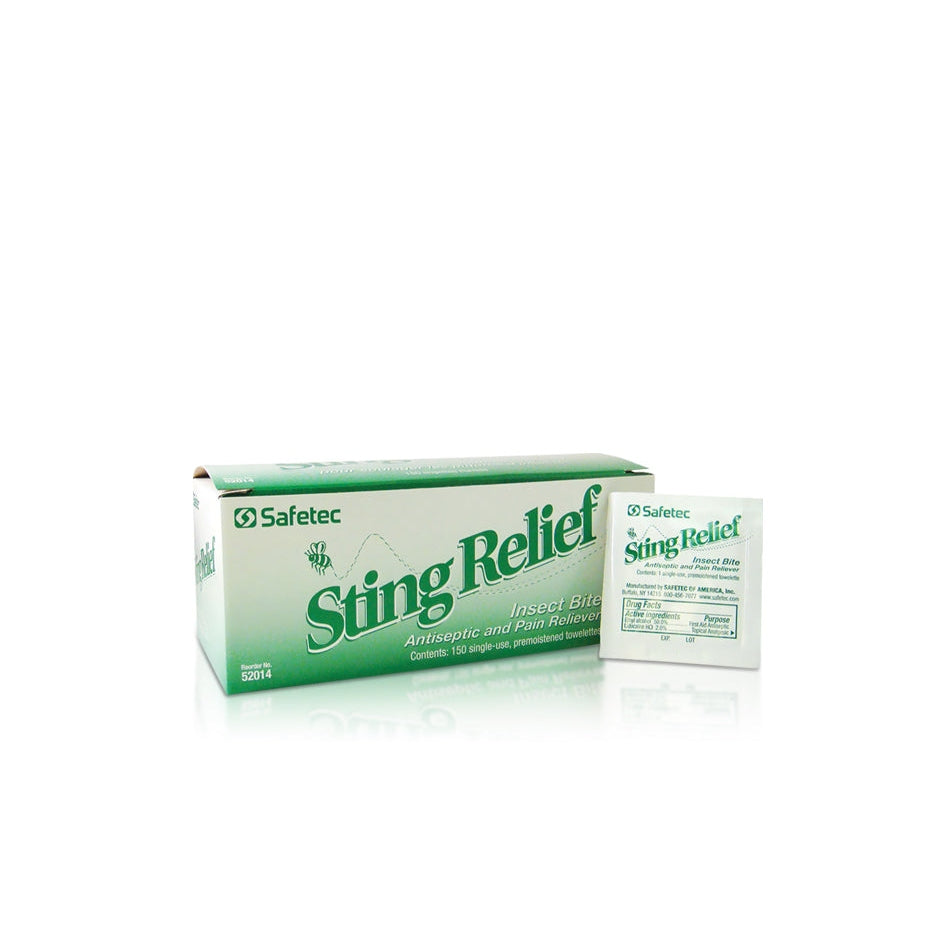 Safetec Of America-Sting Relief Wipes, 20/Case-MedTech-1