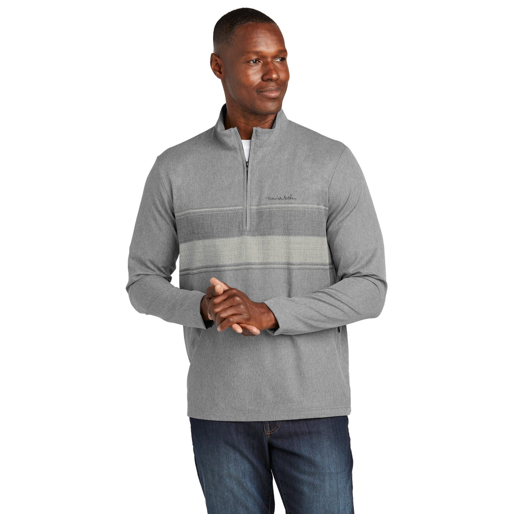 TravisMathew-TravisMathew Balboa Chest Stripe 1/4-Zip TM1MZ340-MedTech-2