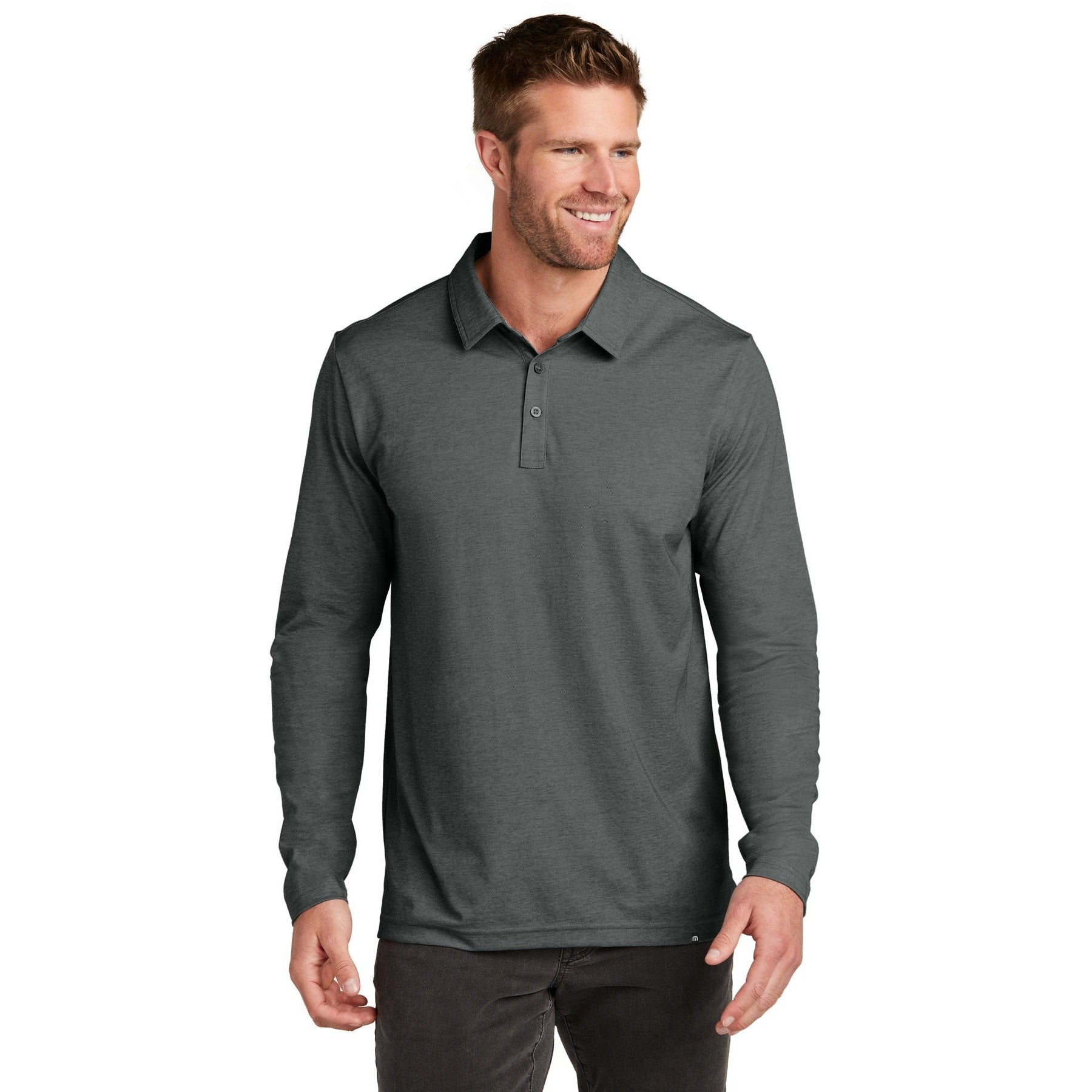 TravisMathew-TravisMathew Oceanside Heather Long Sleeve Polo TM1MZ343-MedTech-2
