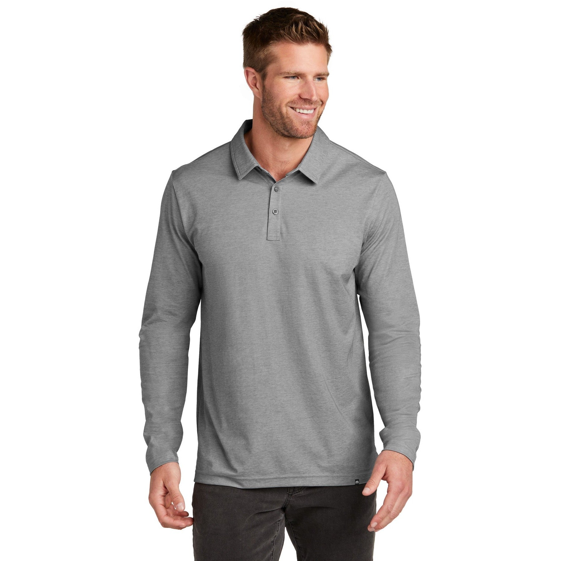 TravisMathew-TravisMathew Oceanside Heather Long Sleeve Polo TM1MZ343-MedTech-4