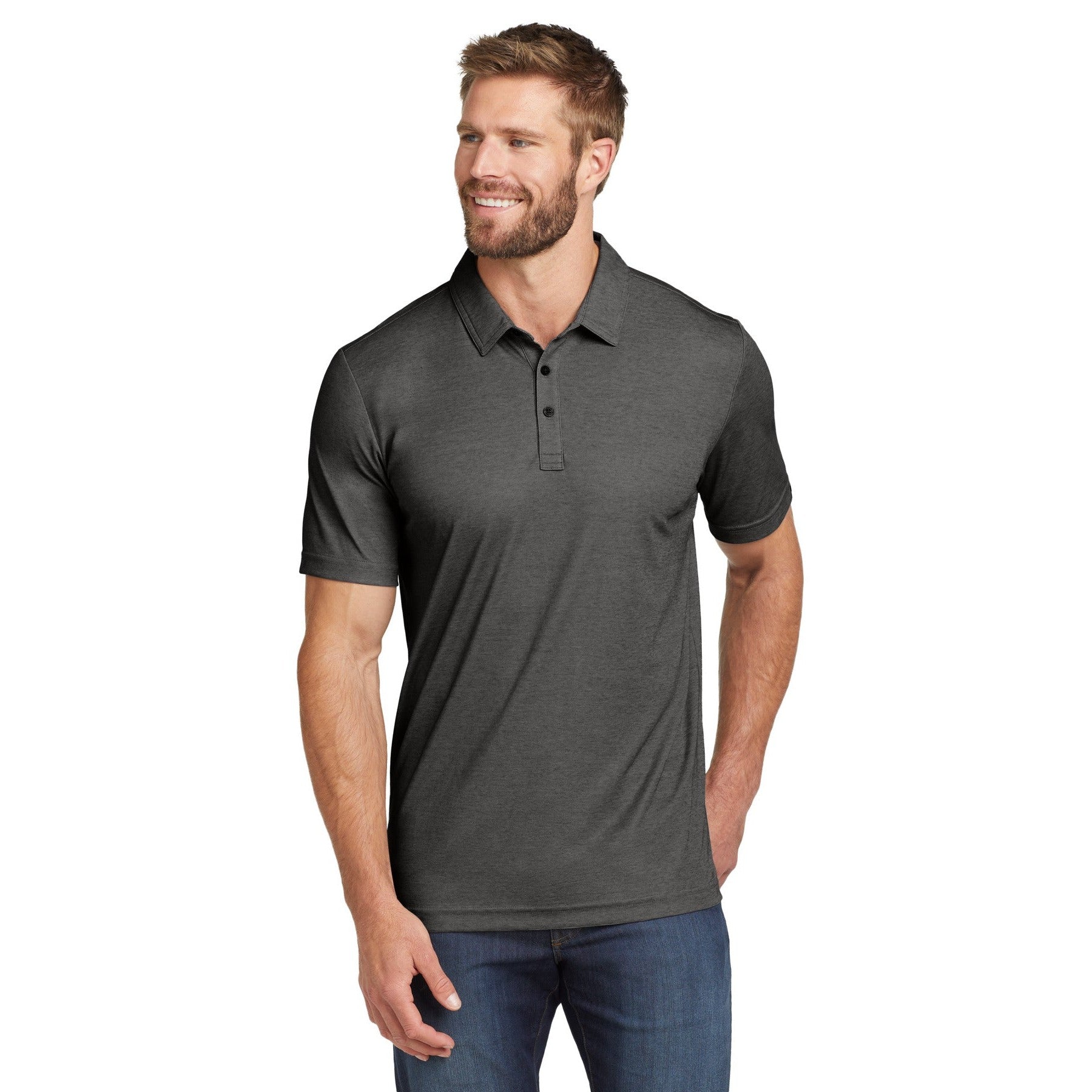 TravisMathew-TravisMathew Oceanside Heather Polo. TM1MU412-MedTech-2
