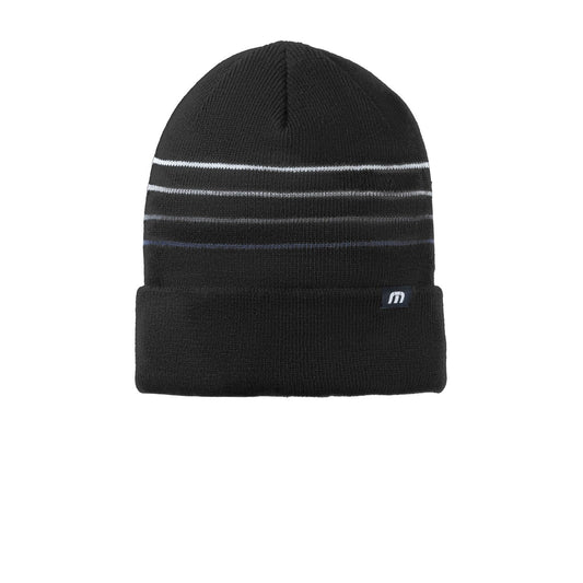 TravisMathew-TravisMathew Striped Cuffed Beanie TM1MY393-MedTech-1