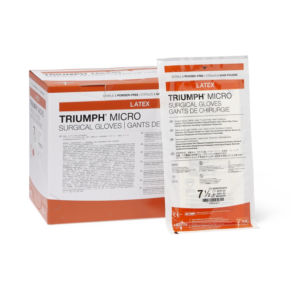 Medline-Triumph Micro Latex Surgical Gloves-MedTech-1