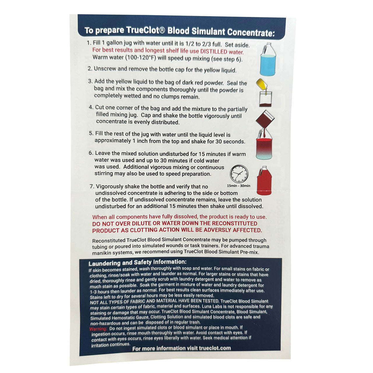 TrueClot®-TrueClot® Blood Simulant Concentrate, Gallon-MedTech-7