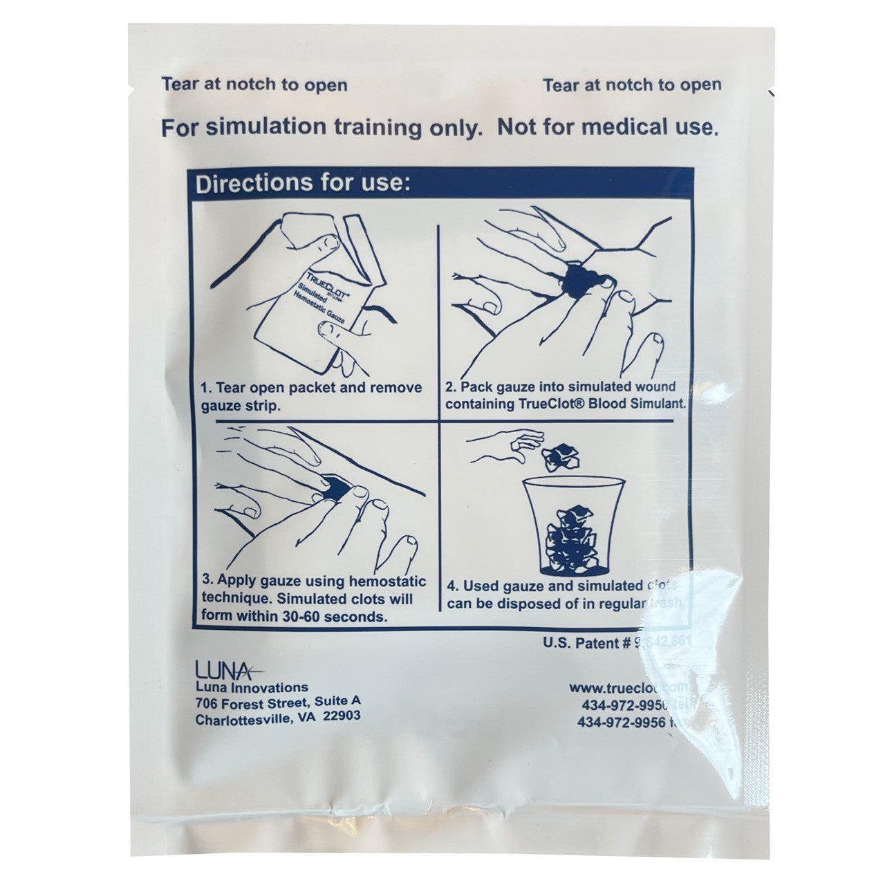 TrueClot®-TrueClot® Simulated Hemostatic Gauze, 12ft, Z-Packed, 3-Pack-MedTech-2
