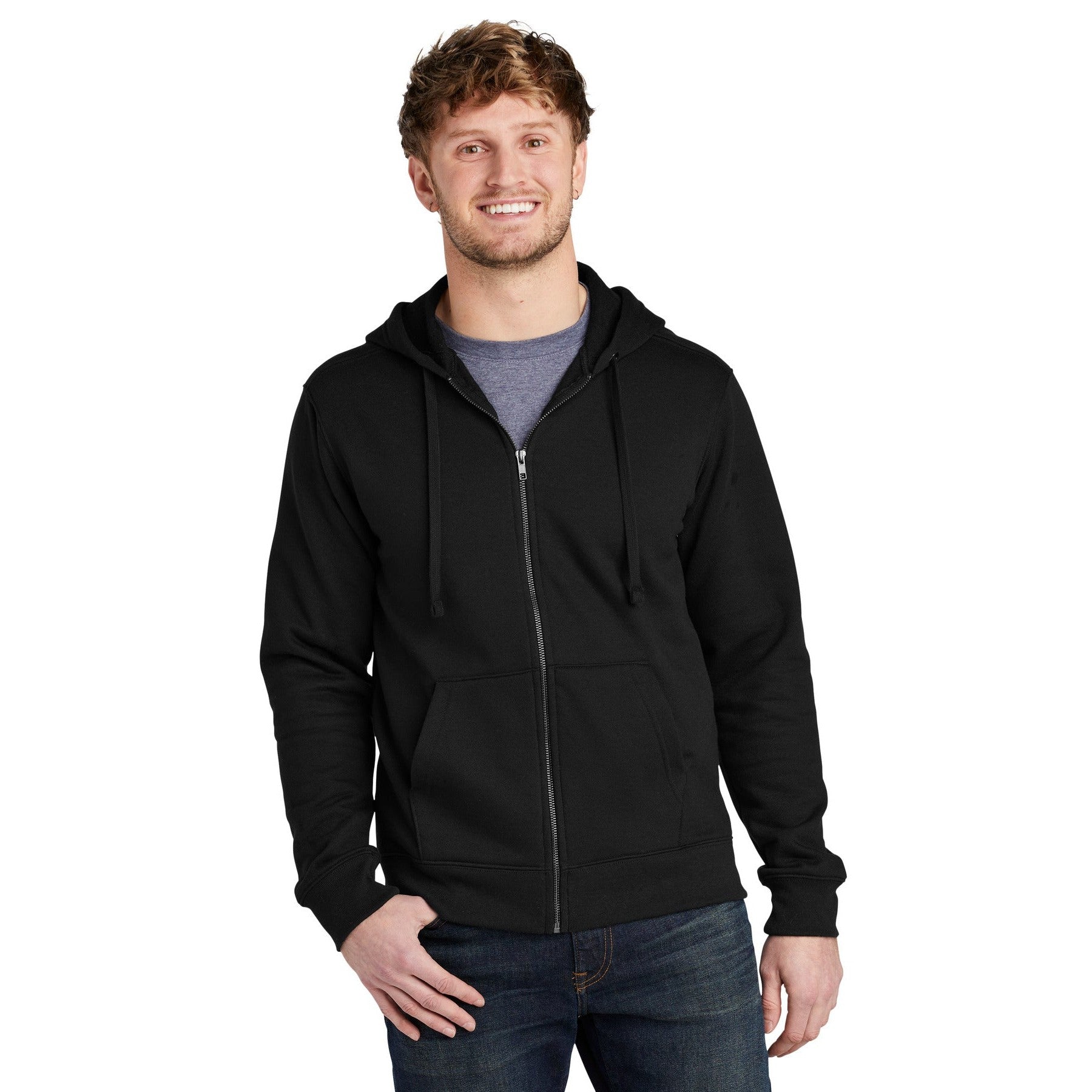 Volunteer Knitwear-Volunteer Knitwear™ Chore Fleece Full-Zip Hoodie VL130ZH-MedTech-2