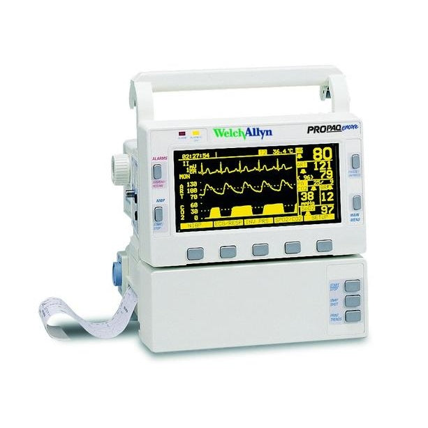 Welch Allyn-Welch Allyn Protocol Propaq Encore 206 EL ECG, NIBP, IBP, Temp, SPO2, ETCO2, Printer, Recertified-MedTech-1
