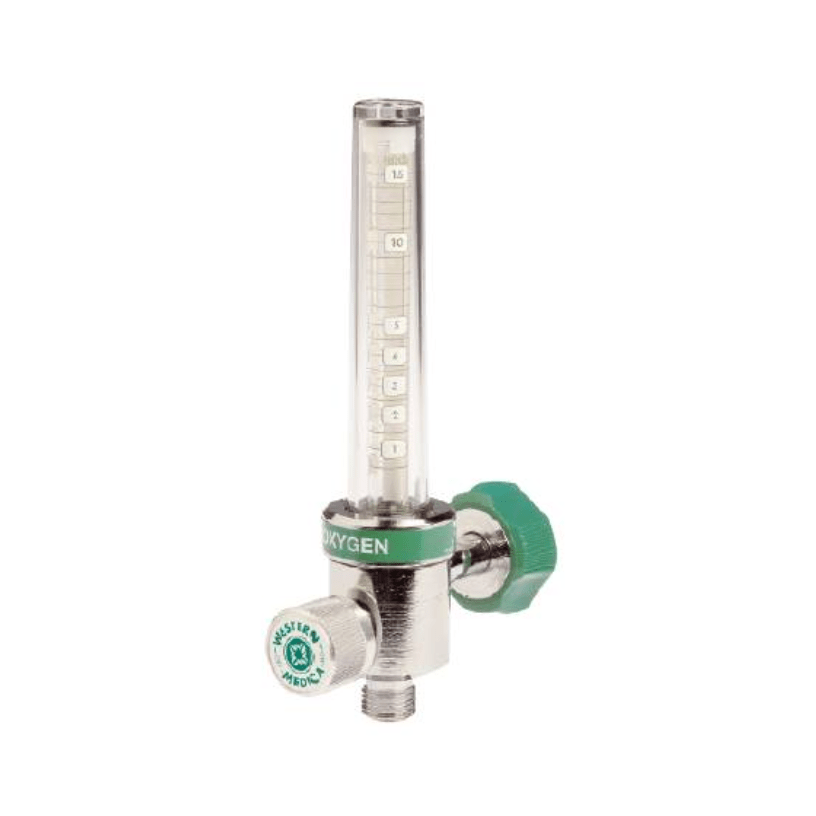 Western Medical-Western Enterprises Brass Oxygen Flowmeter 15 LPM, DISS-MedTech-1