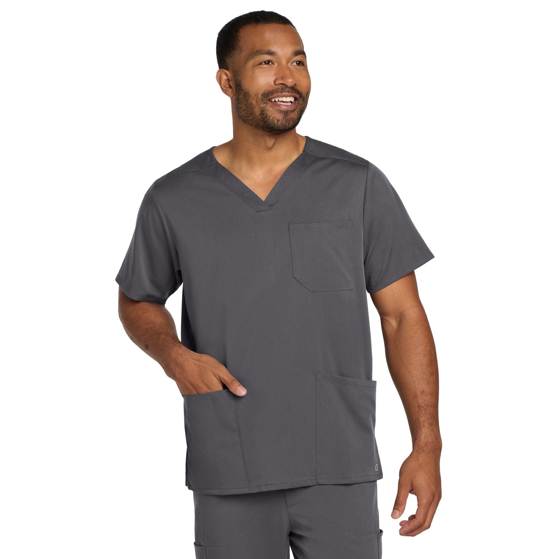 Wink-Wink® Men's Premiere Flex™ V-Neck Top WW5068-MedTech-4