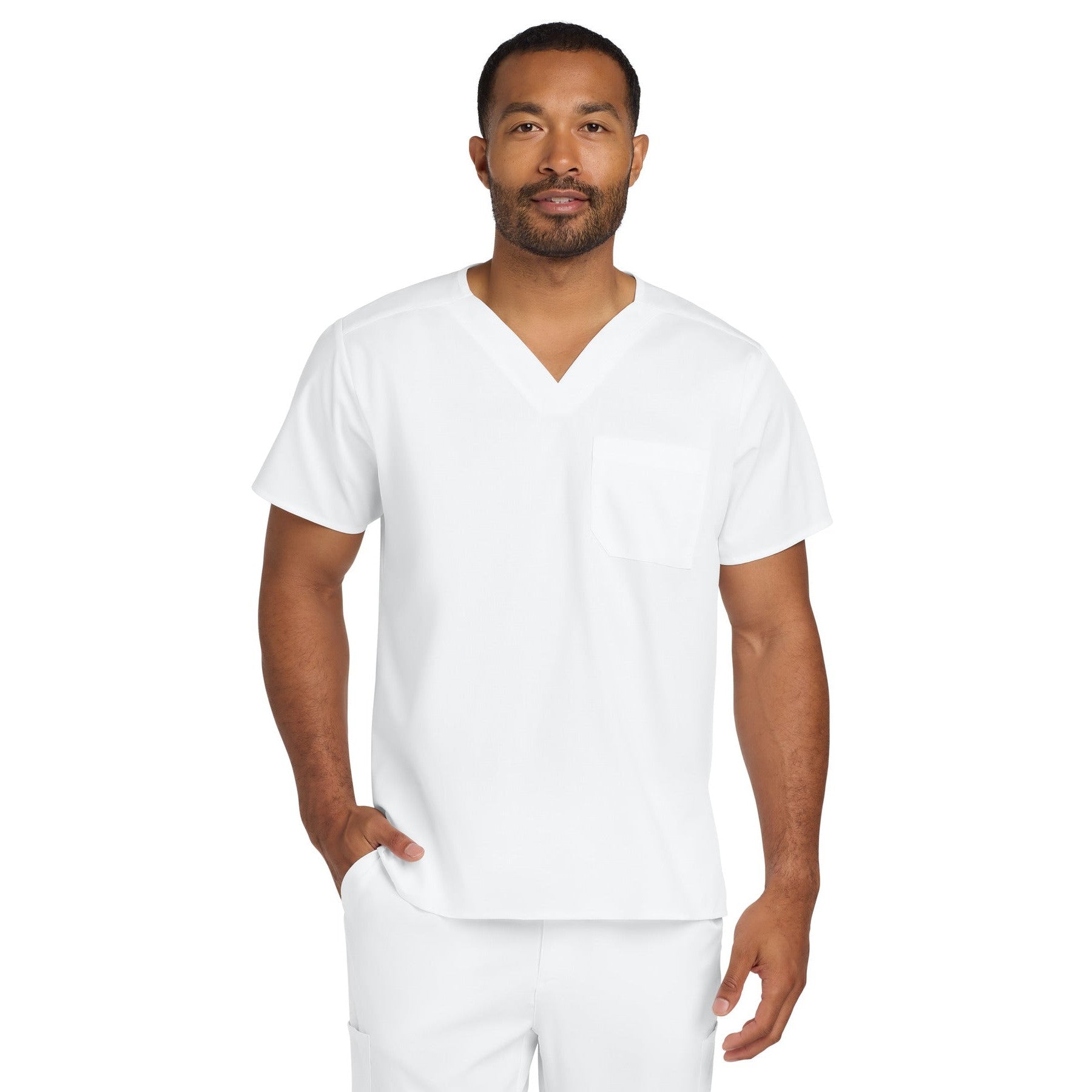 Wink-Wink® Unisex WorkFlex Chest Pocket V-Neck Top WW3160-MedTech-7