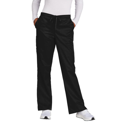 Wink-Wink® Women's Petite WorkFlex Flare Leg Cargo Pant WW4750P-MedTech-1